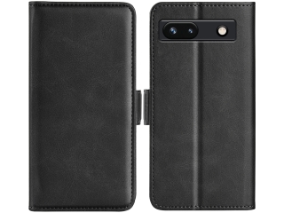 Google Pixel 7a Leder Hülle Karten Ledertasche schwarz