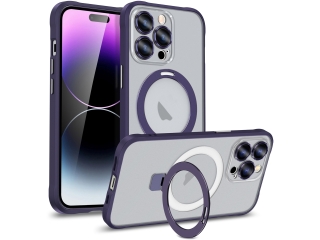 Apple iPhone 14 Pro Fallschutz Hülle mit MagSafe Standring purple