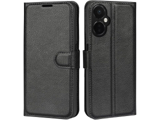 OnePlus Nord CE 3 Lite Lederhülle Portemonnaie Karten Etui schwarz