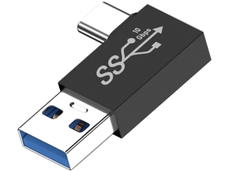 USB-A auf USB-C Adapter rechts abgewinkelt 90 Grad (male/male)