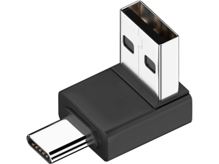 USB-A auf USB-C Adapter abgewinkelt 90 Grad nach unten (male/male)