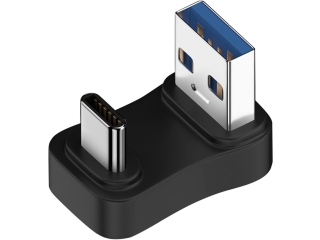 USB-A auf USB-C 180 Grad Winkel U-Form nach oben Adapter (male/male)