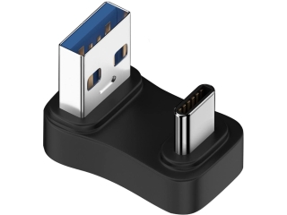 USB-A auf USB-C 180 Grad Winkel U-Form nach oben Adapter (male/male)