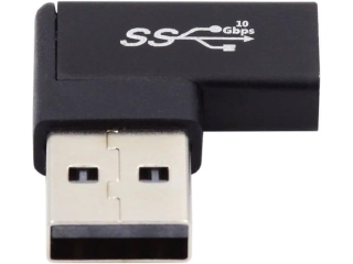 USB-A auf USB-C Adapter rechts abgewinkelt 90 Grad (male/female)