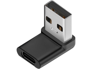 USB-A auf USB-C Adapter abgewinkelt 90 Grad nach oben (male/female)