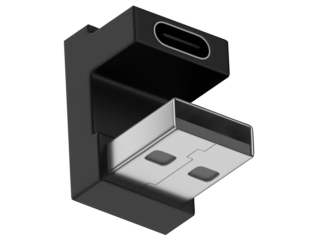 USB-A auf USB-C 180 Grad Winkel U-Form nach oben Adapter (male/female)