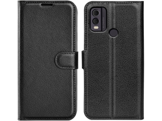 Nokia C22 Lederhülle Portemonnaie Karten Etui schwarz