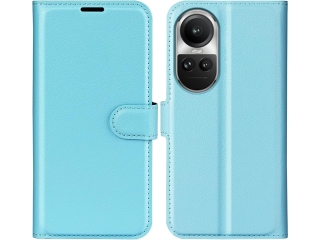 Oppo Reno10 Lederhülle Portemonnaie Karten Etui hellblau