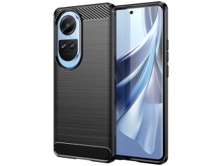 Oppo Reno10 Carbon Gummi Hülle TPU Case schwarz