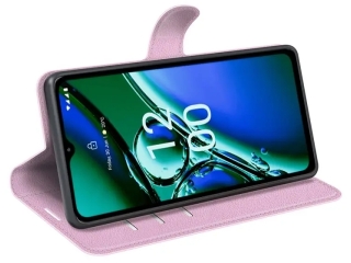 Nokia G42 Lederhülle Portemonnaie Karten Etui rosa