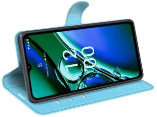 Nokia G42 Lederhülle Portemonnaie Karten Etui hellblau