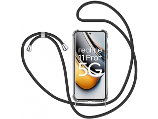 Realme 11 Pro+ Handykette Necklace Hülle Gummi transparent