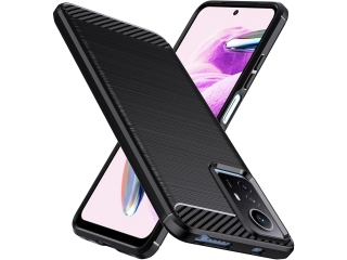 Xiaomi Redmi Note 12S Carbon Gummi Hülle TPU Case schwarz