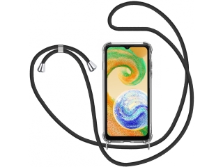 Samsung Galaxy A04s Handykette Necklace Hülle Gummi transparent