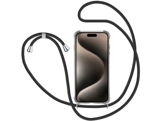 Apple iPhone 15 Pro Handykette Necklace Hülle Gummi transparent