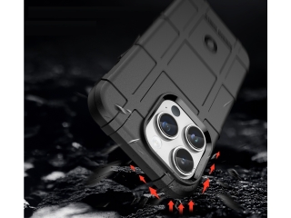 Apple iPhone 15 Pro Max Rugged Shield Anti-Shock Case schwarz