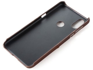 CardCaddy Xiaomi Mi Mix 3 Leder Backcase mit Kartenfächern braun