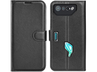 Asus ROG Phone 7 Lederhülle Portemonnaie Karten Etui schwarz