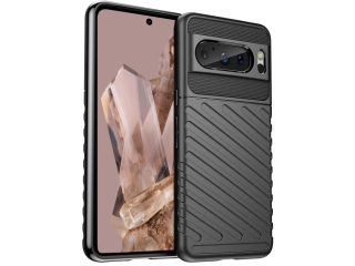 Google Pixel 8 Pro SpaceCase Stripes Impact-Resistant Hülle schwarz