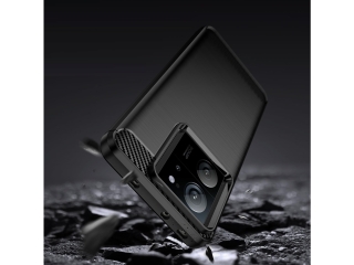 Xiaomi 13T Carbon Gummi Hülle TPU Case schwarz