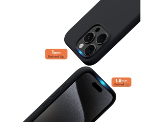 Apple iPhone 15 Pro Liquid Silikon Case Hülle schwarz