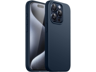 Apple iPhone 15 Pro Liquid Silikon Case Hülle midnight blue