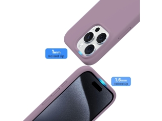 Apple iPhone 15 Pro Liquid Silikon Case Hülle purple