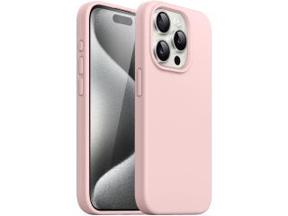 Apple iPhone 15 Pro Liquid Silikon Case Hülle rosa