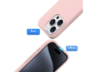 Apple iPhone 15 Pro Liquid Silikon Case Hülle rosa