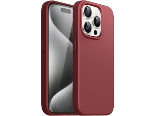 Apple iPhone 15 Pro Liquid Silikon Case Hülle cherry red