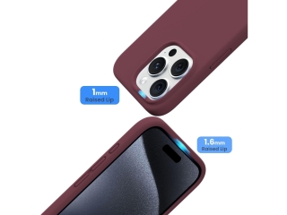 Apple iPhone 15 Pro Liquid Silikon Case Hülle cherry red