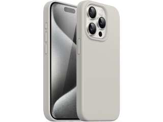 Apple iPhone 15 Pro Liquid Silikon Case Hülle stone