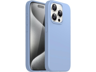 Apple iPhone 15 Pro Liquid Silikon Case Hülle baby blue