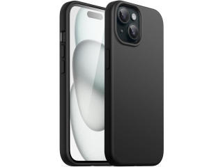 Apple iPhone 15 Liquid Silikon Case Hülle schwarz