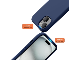 Apple iPhone 15 Liquid Silikon Case Hülle midnight blue