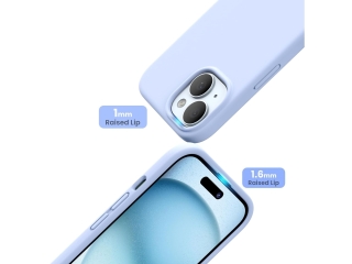 Apple iPhone 15 Liquid Silikon Case Hülle baby blue