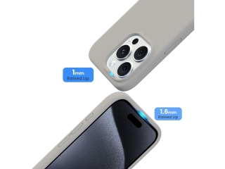 Apple iPhone 15 Liquid Silikon Case Hülle stone