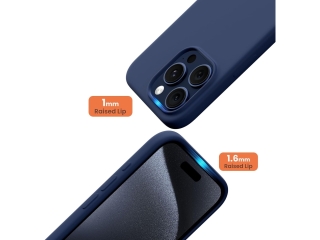 Apple iPhone 15 Pro Max Liquid Silikon Case Hülle midnight blue