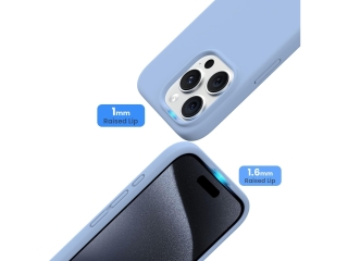 Apple iPhone 15 Pro Max Liquid Silikon Case Hülle baby blue