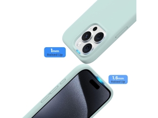 Apple iPhone 15 Pro Max Liquid Silikon Case Hülle mint green