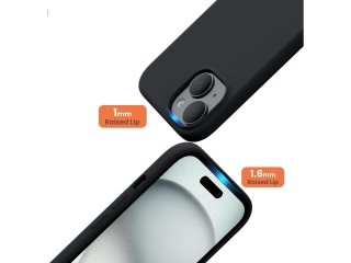 Apple iPhone 15 Plus Liquid Silikon Case Hülle schwarz