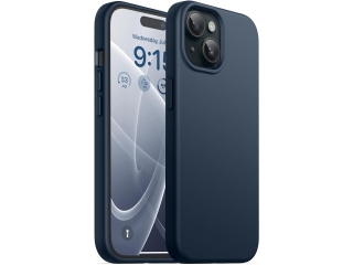 Apple iPhone 15 Plus Liquid Silikon Case Hülle midnight blue