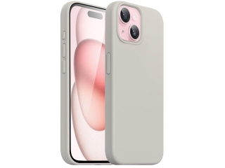Apple iPhone 15 Plus Liquid Silikon Case Hülle stone