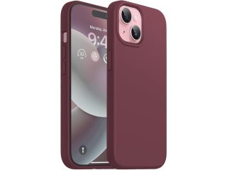 Apple iPhone 15 Plus Liquid Silikon Case Hülle cherry red