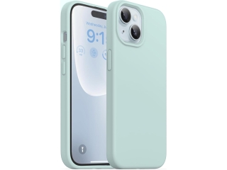 Apple iPhone 15 Plus Liquid Silikon Case Hülle mint green