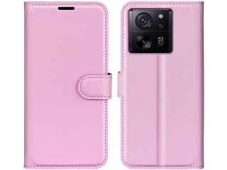 Xiaomi 13T Pro Lederhülle Portemonnaie Karten Etui rosa