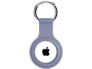 Apple Airtag Liquid Silikon Hülle mit Schlüsselanhänger distant blue