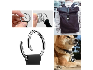 Apple Airtag Liquid Silikon Hülle mit Schlüsselanhänger purple