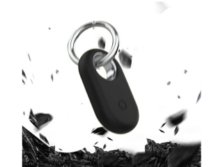 Samsung Galaxy SmartTag2 Liquid Silikon Hülle mit Anhänger schwarz