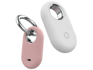 Samsung Galaxy SmartTag2 Liquid Silikon Hülle mit Anhänger rosa